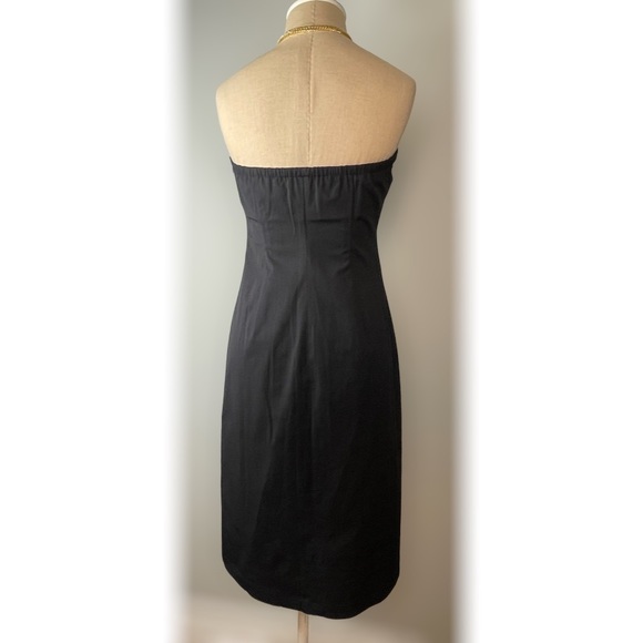 J. Crew Black Stretch Strapless Midi Dress - Picture 3 of 7